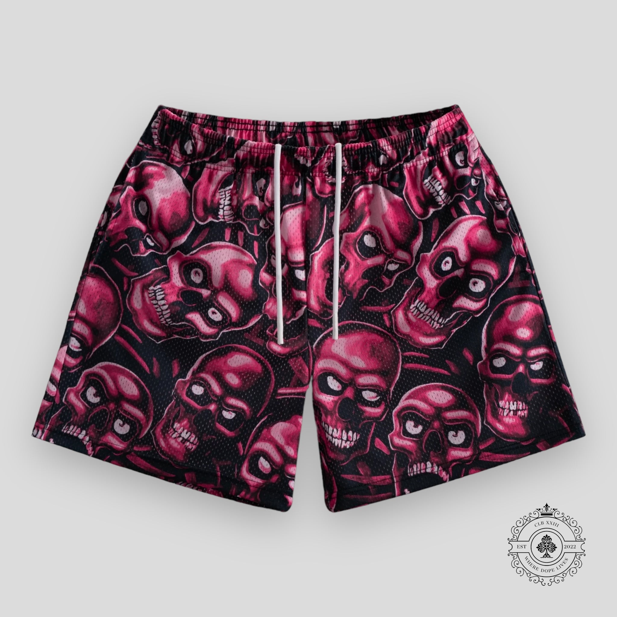 Bravest Studios Skully Shorts in Red