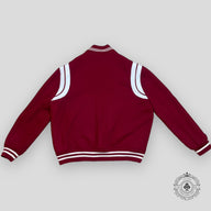 Saint Laurent Varsity Teddy Jacket in Red