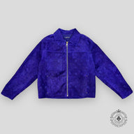 Louis Vuitton Workwear Monogram Embossed Suede Jacket in Purple