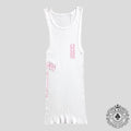 Chrome Hearts T Bar Rib Tank Top in White / Pink