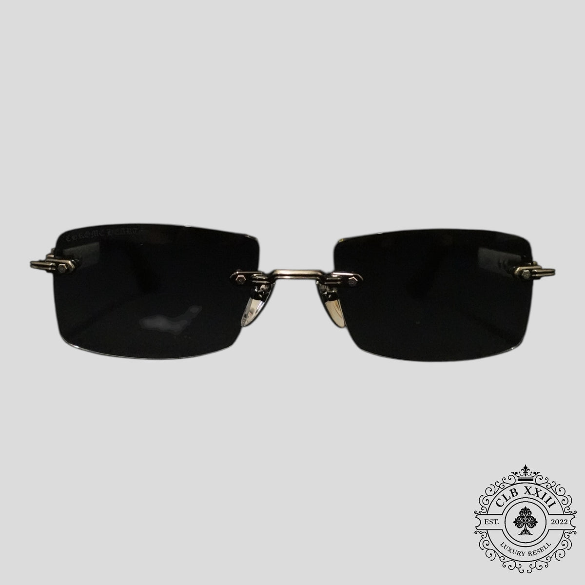 Chrome Hearts Deep II Sunglasses in White/Silver