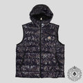 Moncler Hooded Puffer Vest in Navy Blue