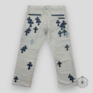 Chrome Hearts Black Checkered Cross Patch Chino Pants