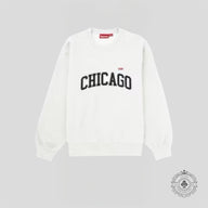Supreme Small Box Shop Chicago Crewneck in White