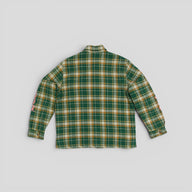 Chrome Hearts Padded Flannel Shirt in Green / Pink