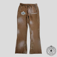 Retrovert Infinity Rhinestone Sweatpants in Brown