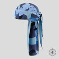 Denim Tears Camo Cotton Wreath Durag in Blue