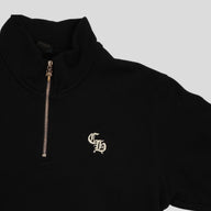 Chrome Hearts CH Embroidered Quarter Zip in Black