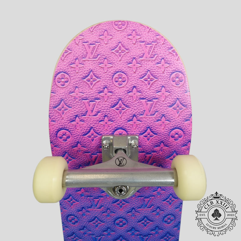 Louis Vuitton Pink & Blue Illusion Monogram Skateboard