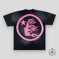 Hellstar Sport Logo Gel T-shirt in Black / Pink