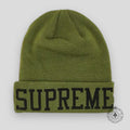 Supreme Varsity Printed Beanie in Olive