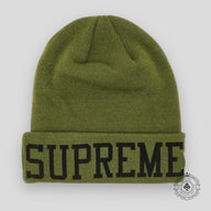 Supreme Varsity Printed Beanie in Olive
