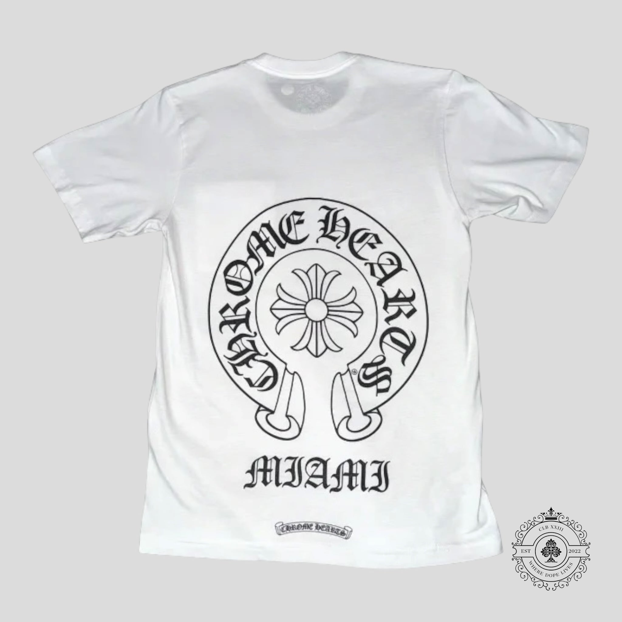 Chrome Hearts Miami Exclusive Horseshoe Pocket Tee in White