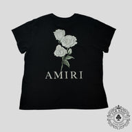 Amiri Flower Tee in Black