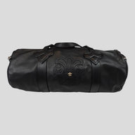 Chrome Hearts Fleur Patch Leather Duffle in Black