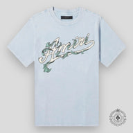 Amiri Filigree Tee in Ashley Blue