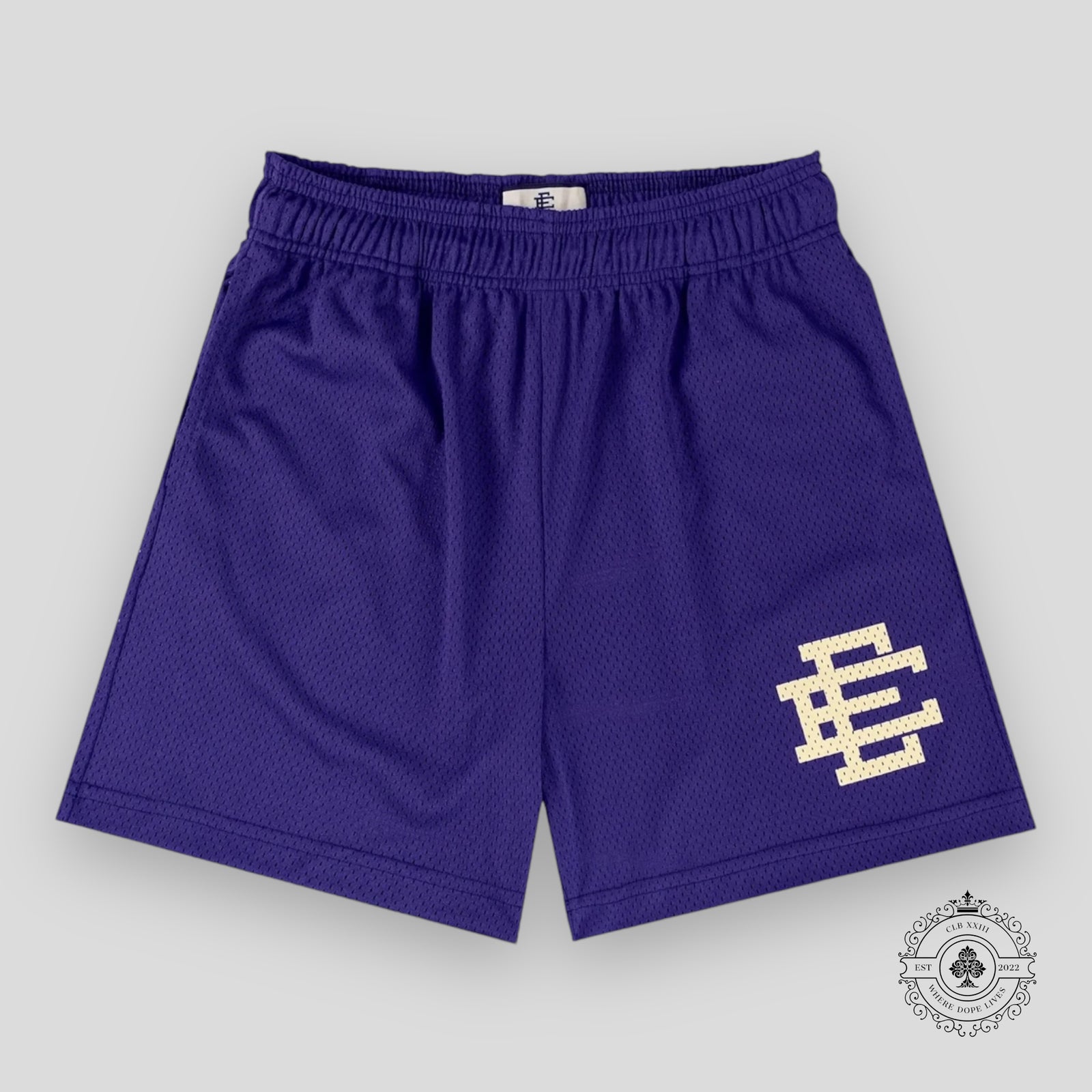 Eric Emanuel EE Basic Shorts in Purple/Off White