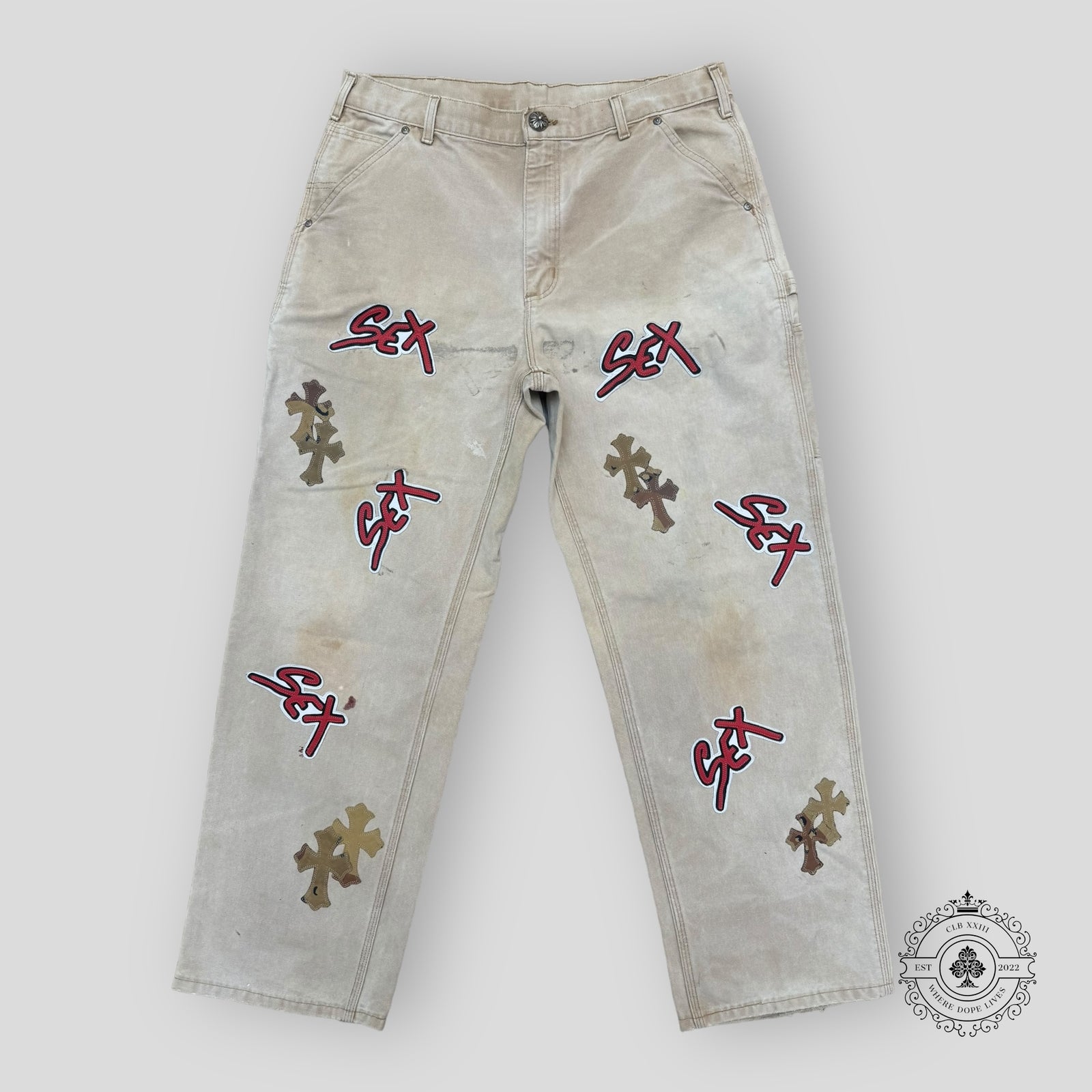 Chrome Hearts Sex Records Patch Carpenter Pants