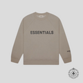 Fear of God Essentials Crewneck Applique Logo in Taupe