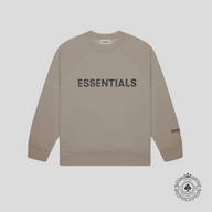 Fear of God Essentials Crewneck Applique Logo in Taupe