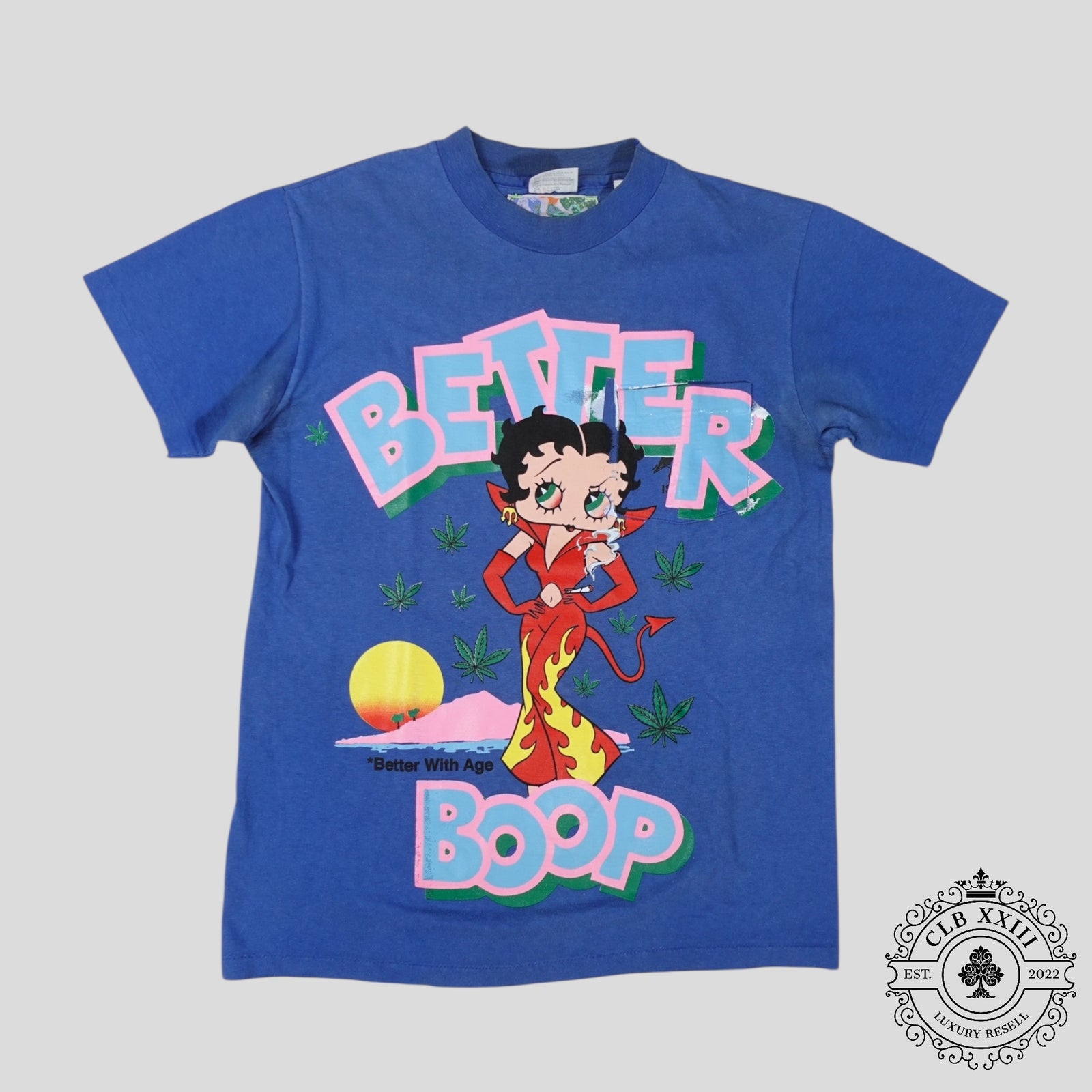 Better With Age Betty Boop Tee in Blue