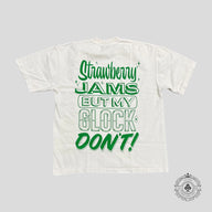Rcade Strawberry Jams But My Glock Don't T-Shirt in Cream/Green