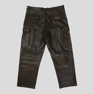 Chrome Hearts Devil Dog Leather Pants in Black