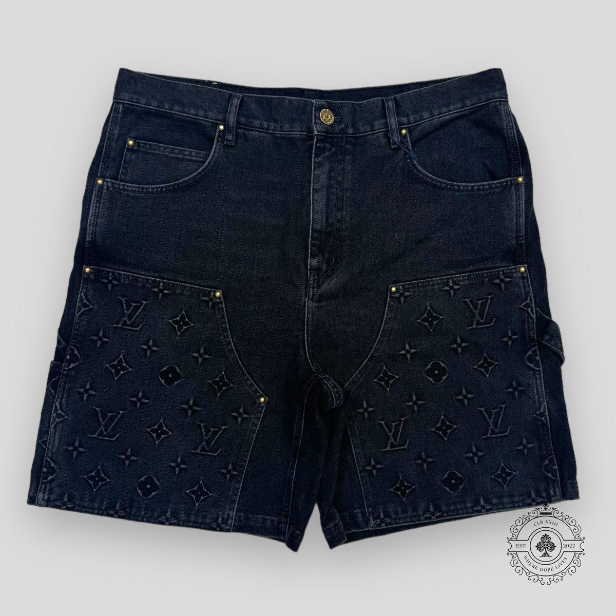 Louis Vuitton Monogram Workwear Denim Shorts