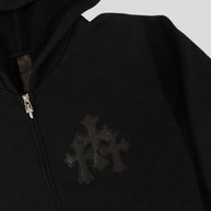 Chrome Hearts Paper Jam Zip Up Hoodie in Black