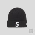 Supreme New Era S Logo Beanie in Black