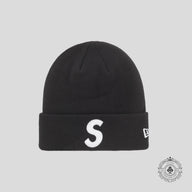 Supreme New Era S Logo Beanie in Black