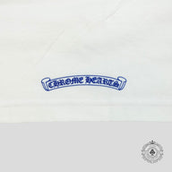 Chrome Hearts Neck Logo Tee in White/Blue