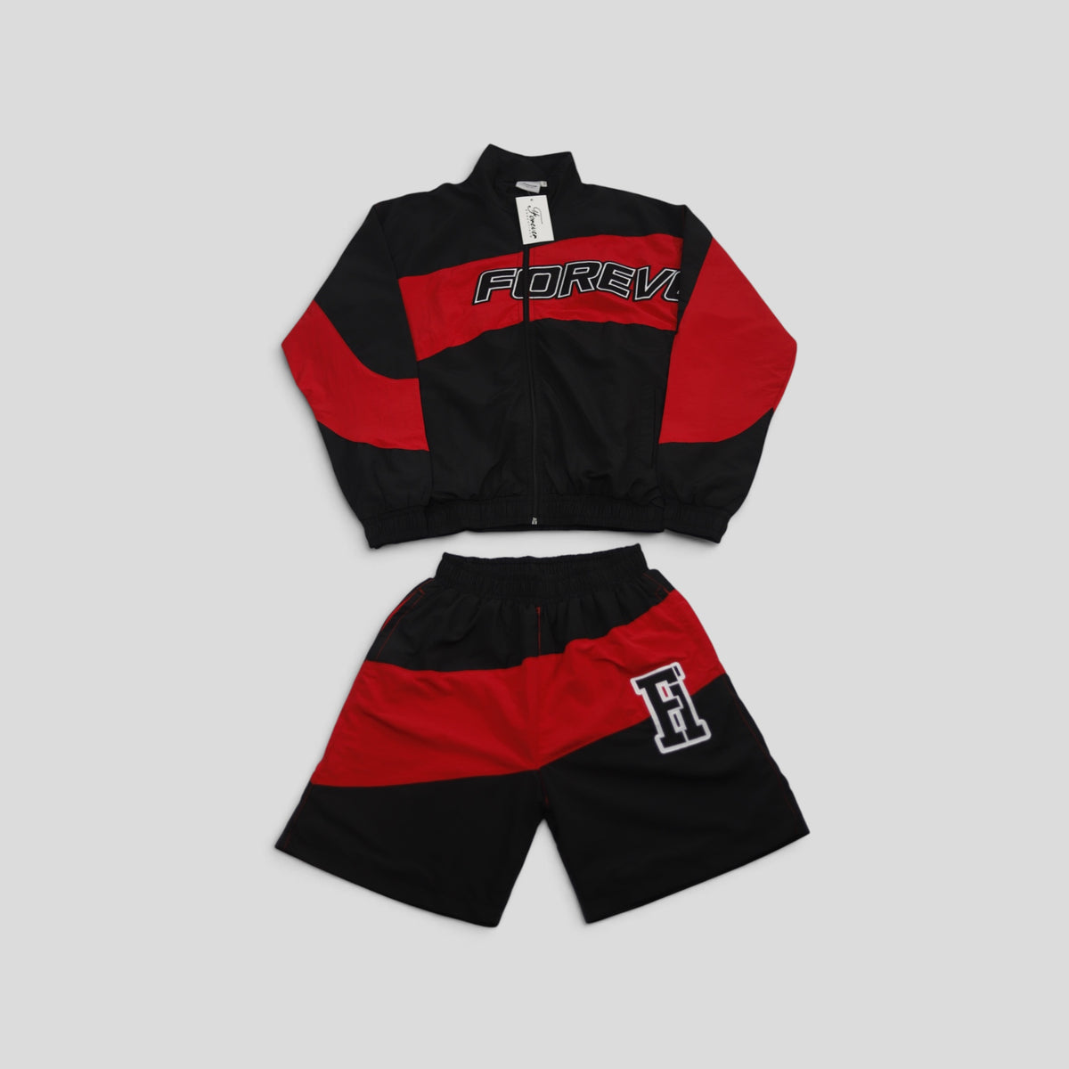 Forever Hungry Essentials Windbreaker Tracksuit in Red