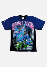 Warren Lotas No Country Tee in Blue/Black
