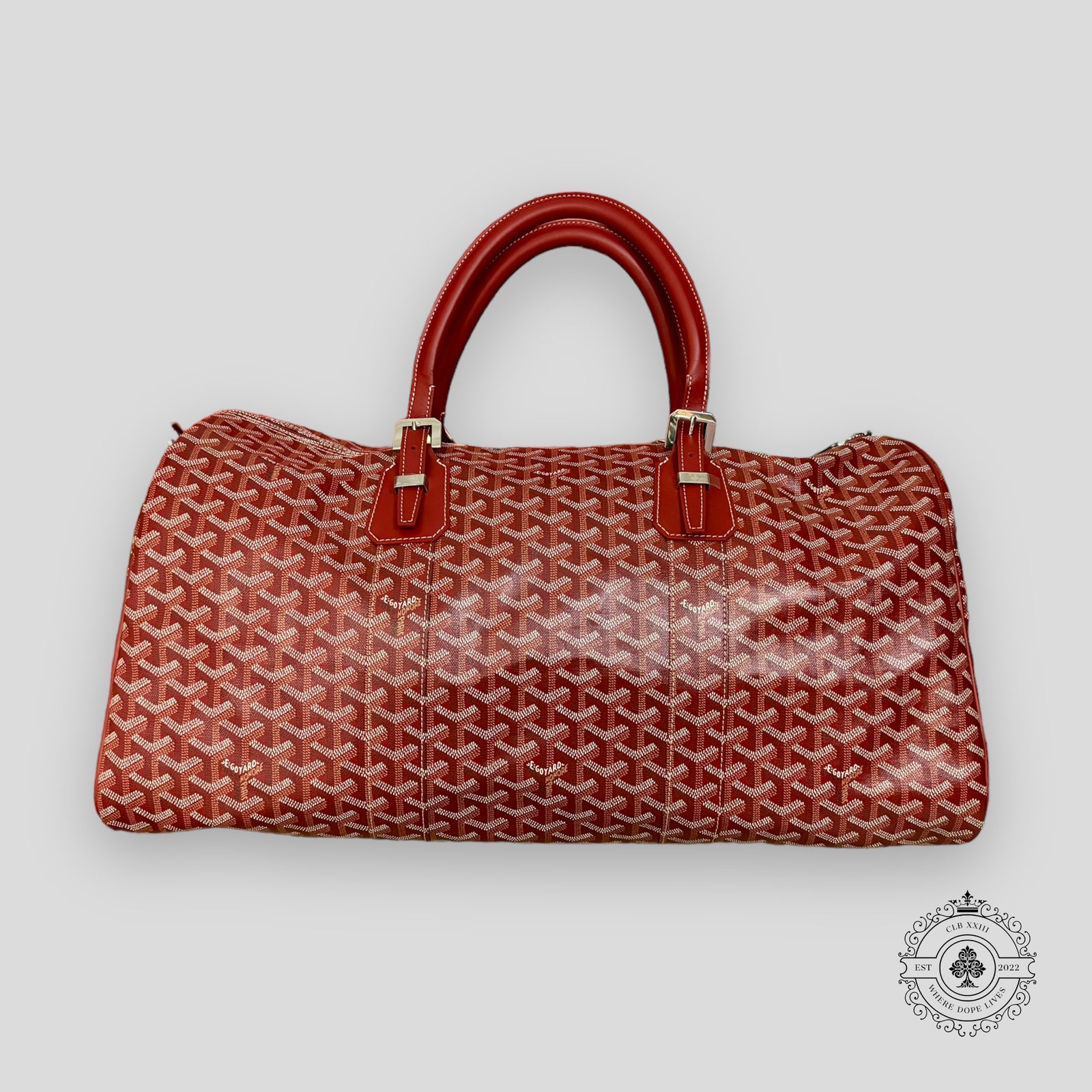 Goyard Croisiere 50 Travel Bag in Red