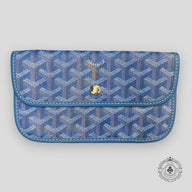 Goyard Goyardine Canvas Long Wallet Pouch in Sky Blue