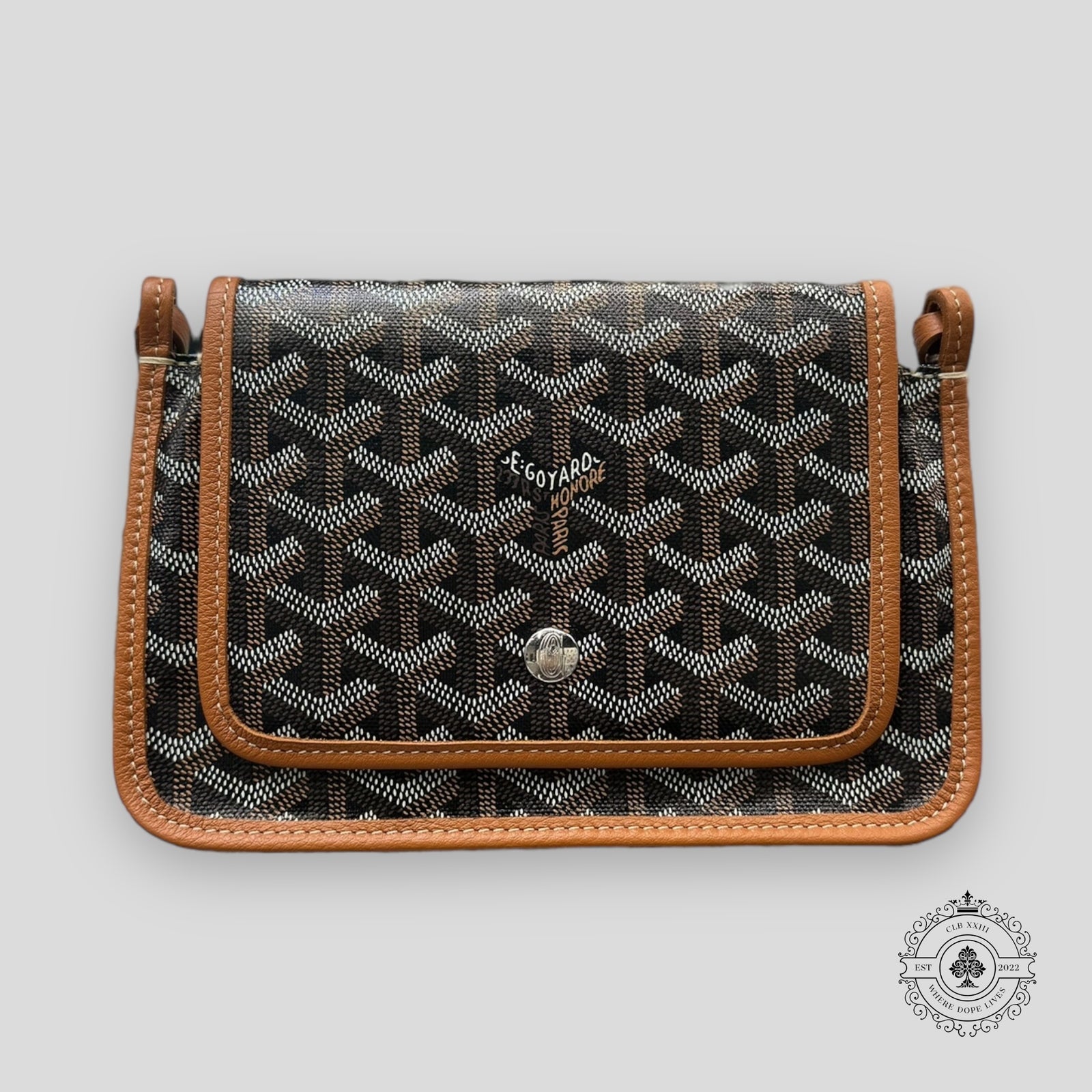 Goyard Goyardine Canvas Plummet Pocket Wallet Black Gold
