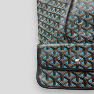 Goyard  Goyardine Canvas St. Louis Claire PM Tote Turquoise/Black
