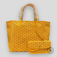 Goyard Goyardine Canvas St. Louis Tote in Yellow