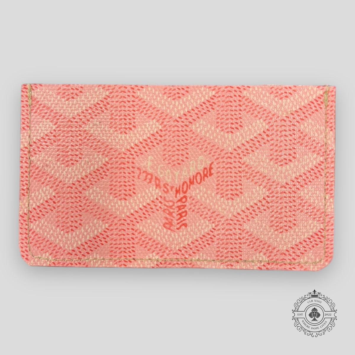 Goyard Goyardine Card/Cash Holder Wallet Pink