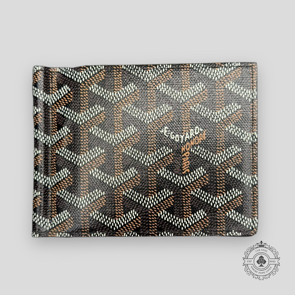 Goyard Goyardine St. Thomas Bill Fold Wallet Black