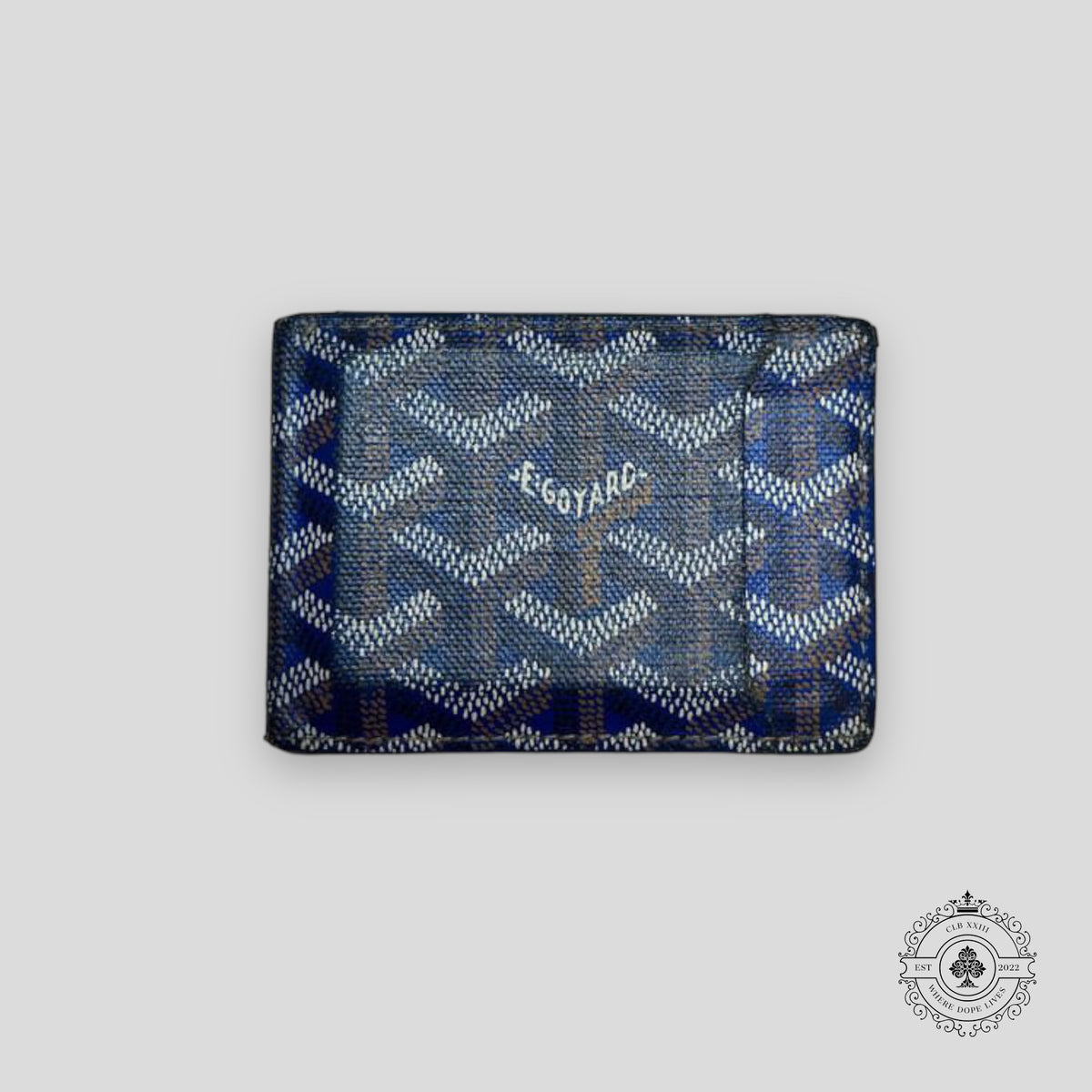 Goyard Insert Victoire Card Wallet in Navy Blue