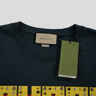 Gucci Studded Rock Logo Tee in Grey