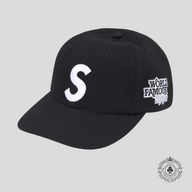 Supreme World Famous S Logo 6 Panel in Black