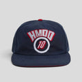 HMDD Orange Waxed Round 10 Hat in Navy