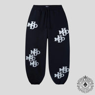 HMDD Silver Patch Sweatpants in Black