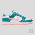 Nike Dunk Low Snakeskin Washed Teal Bleached Coral