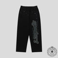 Sp5der Phantom Rhinestone Punk V2 Sweatpants in Black