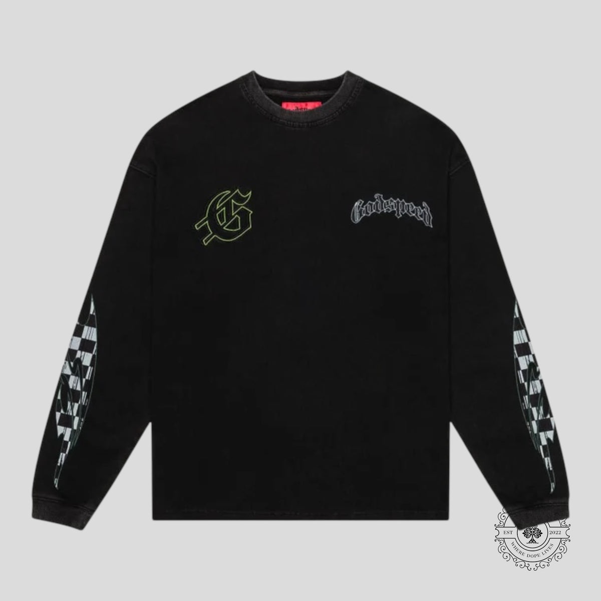 Godspeed Crashout LS T-Shirt in Black Wash