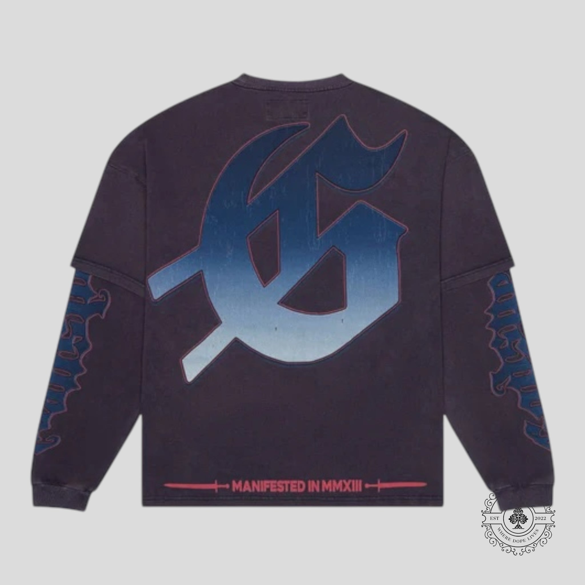 Godspeed Endzone Dual Layered T-Shirt in Navy Wash